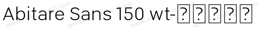 Abitare Sans 150 wt字体转换